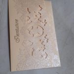 Cream 3 steps invite card