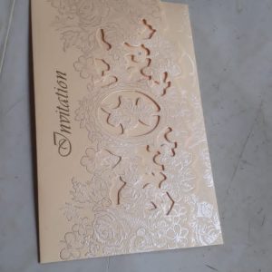 Cream 3 steps invite card