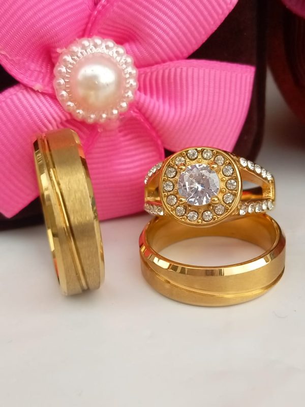 Bold Gold 3in1 Ring Set