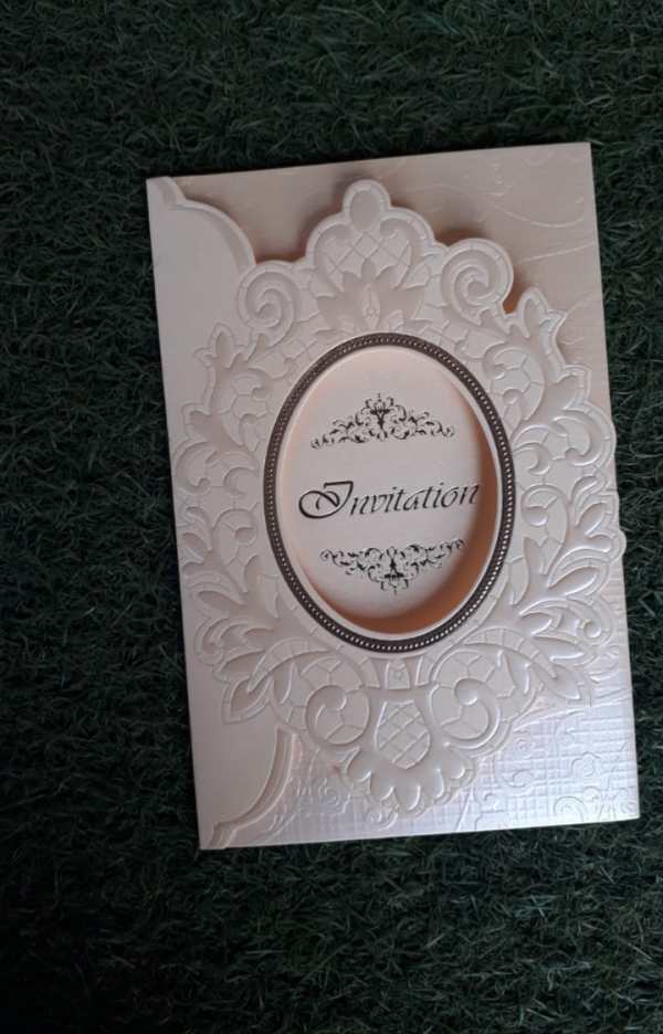Cream B 3 Steps invite card