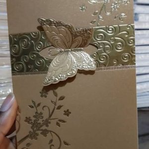Gold band invite card